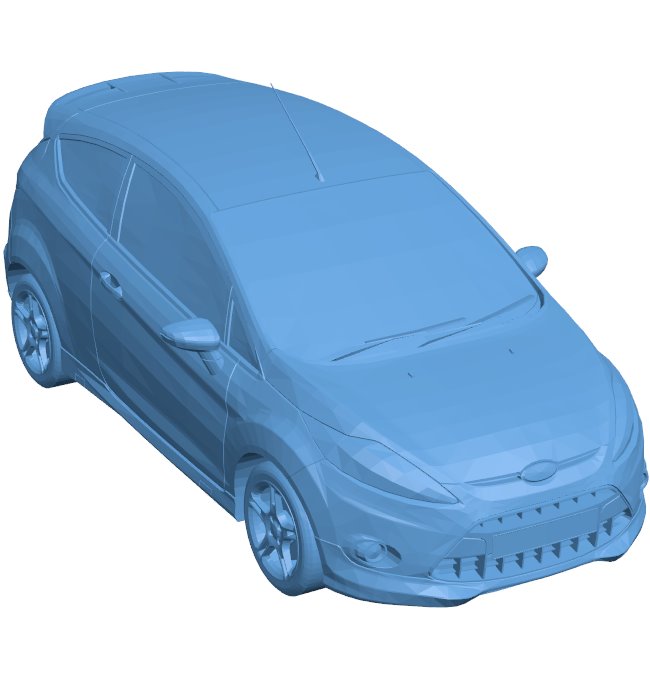 Ford Fiesta Zetec S 2009 - Car B0011912 3d model file for 3d printer