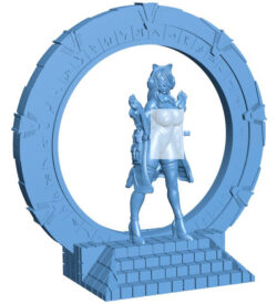 Music girl on stage B0011947 3d model file for 3d printer