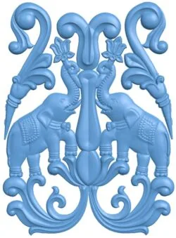 Pattern decor design elephant T0011429 download free stl files 3d model for CNC wood carving