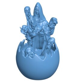 The ghost emerged from the egg B0012022 3d model file for 3d printer