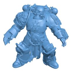 Warrior wearing robot armor B0012005 3d model file for 3d printer