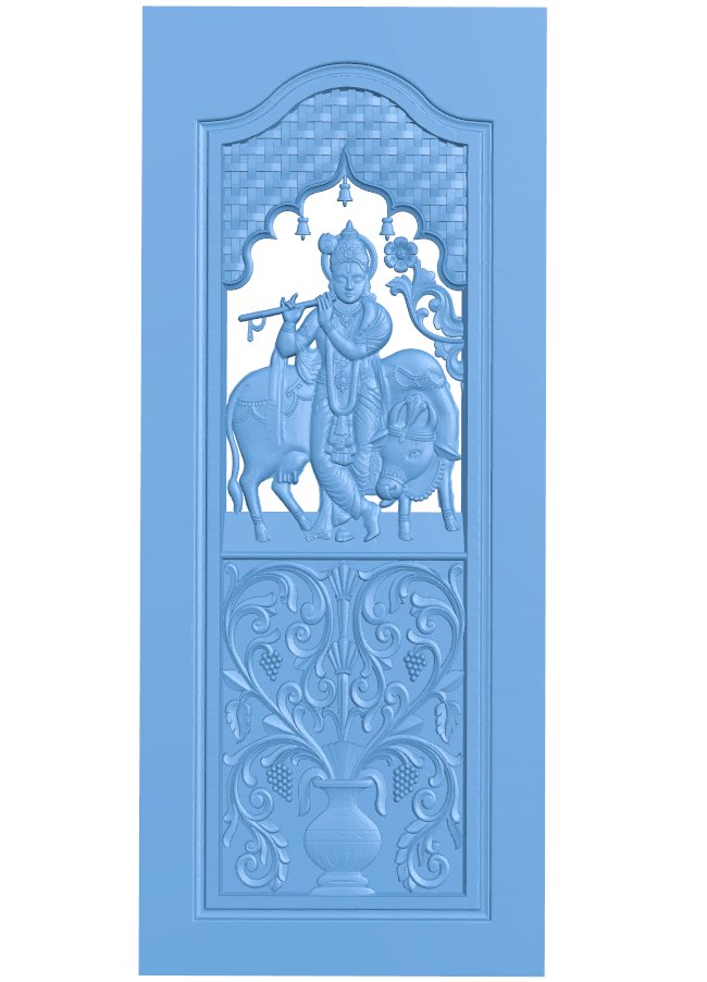 Door pattern T0011645 download free stl files 3d model for CNC wood carving