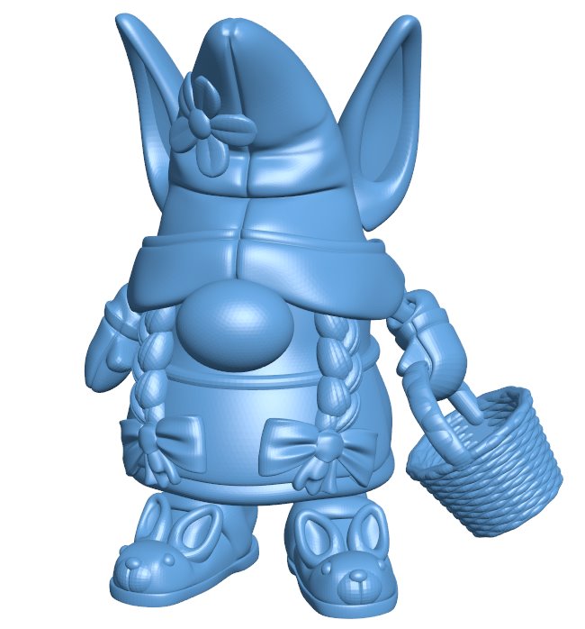 Easter Gnome Girl B0012251 3d model file for 3d printer