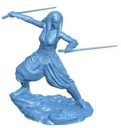 Female Ninja B0012114 3d model file for 3d printer