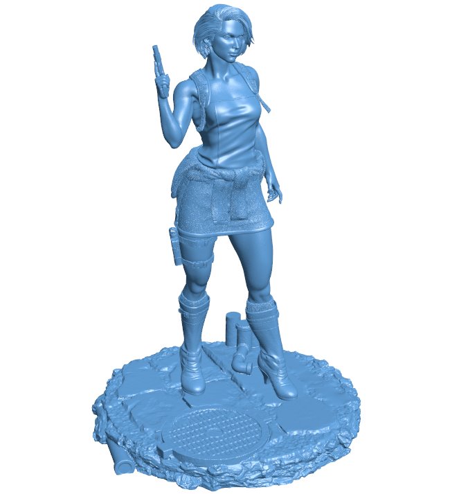 Female bounty hunter B0012162 3d model file for 3d printer