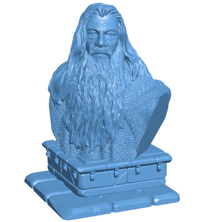 Gandalf Bust B0012261 3d model file for 3d printer