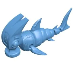 Hammerhead Shark B0012205 3d model file for 3d printer