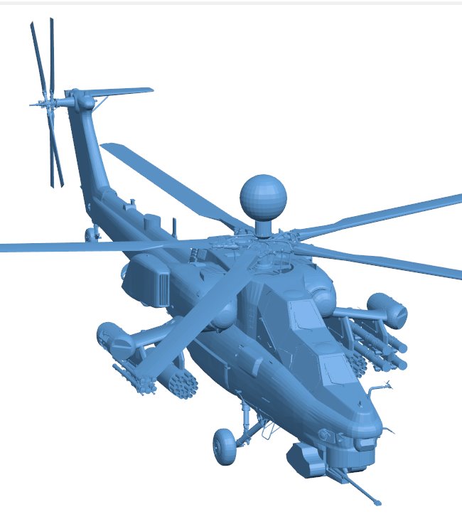 Helicopter MI-28NM B0012105 3d model file for 3d printer