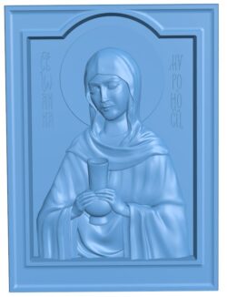 Icon of the Holy Matrona of Moscow T0011888 download free stl files 3d model for CNC wood carving