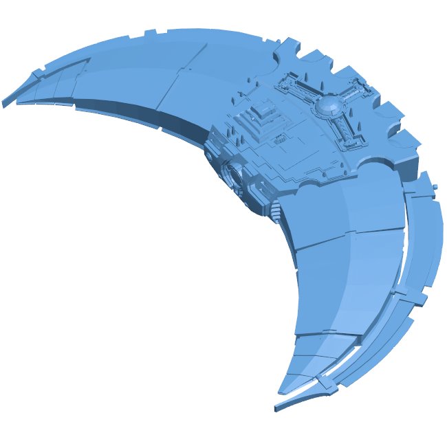 Moon-shaped spacecraft B0012047 3d model file for 3d printer