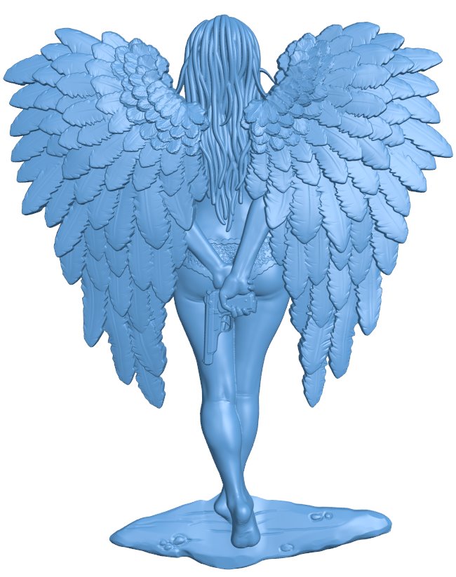 Not an angel T0011864 download free stl files 3d model for CNC wood carving