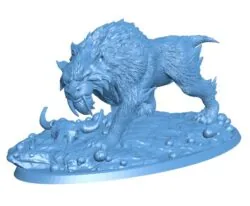 Saber toothed tiger B0012122 3d model file for 3d printer