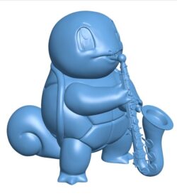 Squirtle saxophone – Pokemon B0012241 3d model file for 3d printer