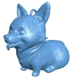 The Welsh Corgi – keychain B0012071 3d model file for 3d printer