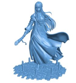 The female magician is casting a spell B0012141 3d model file for 3d printer