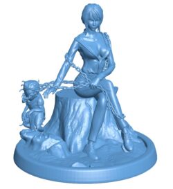 The girl and the iron chain B0012092 3d model file for 3d printer