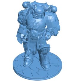 Warrior wearing robot armor B0012117 3d model file for 3d printer