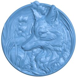 Wolf painting T0011760 download free stl files 3d model for CNC wood carving