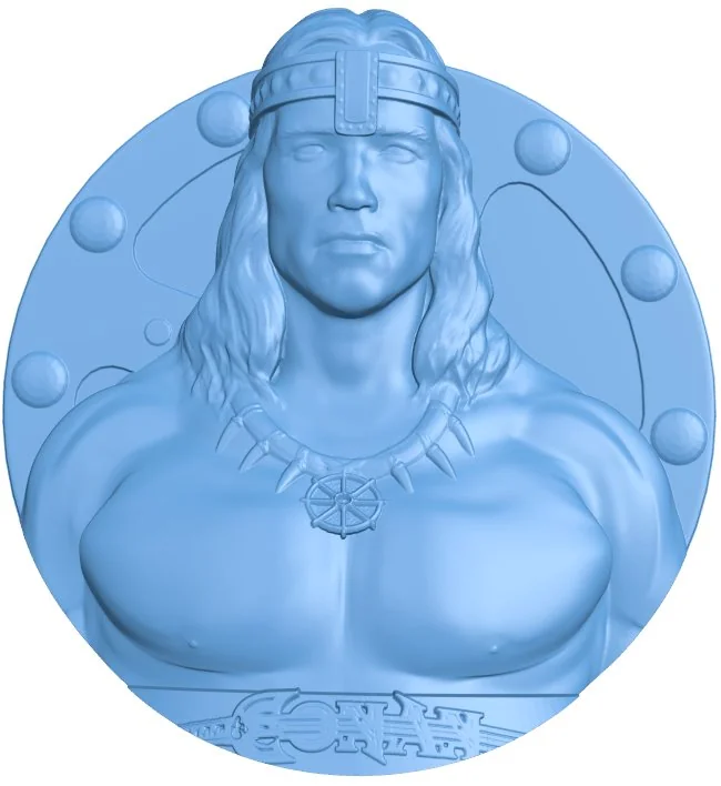 Conan T0011963 download free stl files 3d model for CNC wood carving