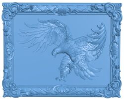 Eagle painting T0011988 download free stl files 3d model for CNC wood carving