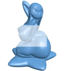 Fat female star B0012289 3d model file for 3d printer