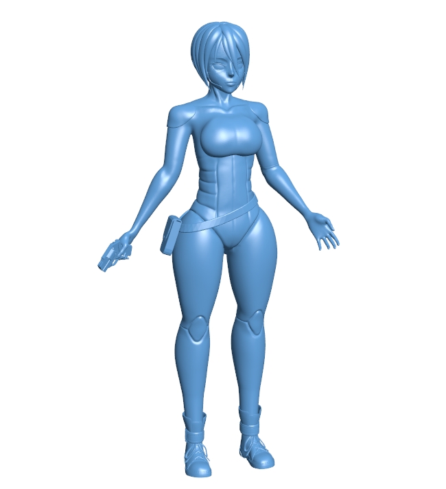 Future female police officer B0012440 3d model file for 3d printer