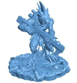 Gecko Warrior B0012455 3d model file for 3d printer