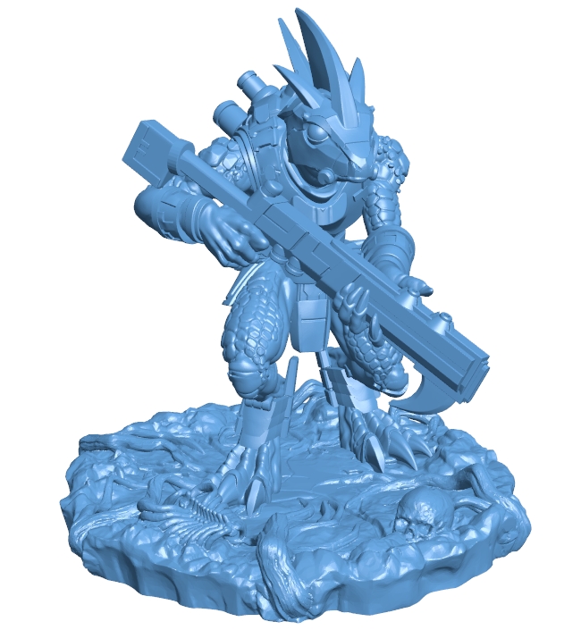 Gecko Warrior B0012455 3d model file for 3d printer