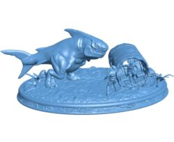 Giant land shark B0012375 3d model file for 3d printer
