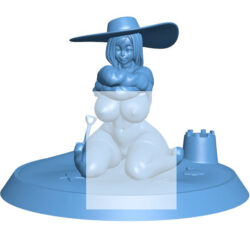 Girl on the beach B0012428 3d model file for 3d printer