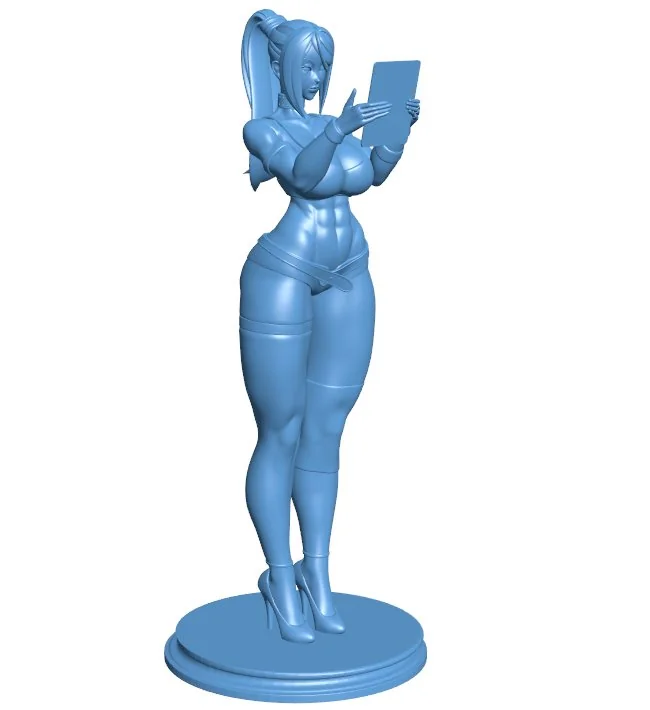 Girl using ipad B0012402 3d model file for 3d printer