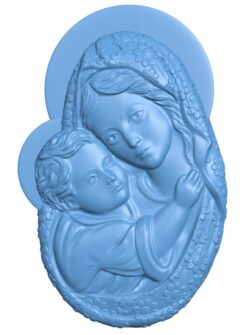 Icon of the Virgin Mary T0012029 download free stl files 3d model for CNC wood carving