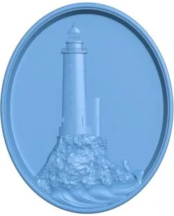 Lighthouse painting T0012163 download free stl files 3d model for CNC wood carving