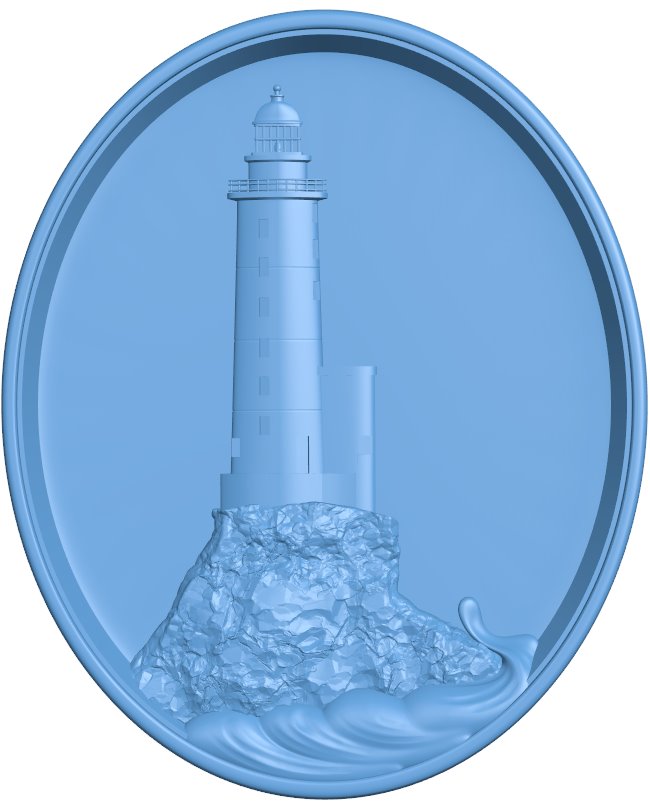 Lighthouse painting T0012163 download free stl files 3d model for CNC wood carving