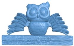 Owl painting T0011931 download free stl files 3d model for CNC wood carving