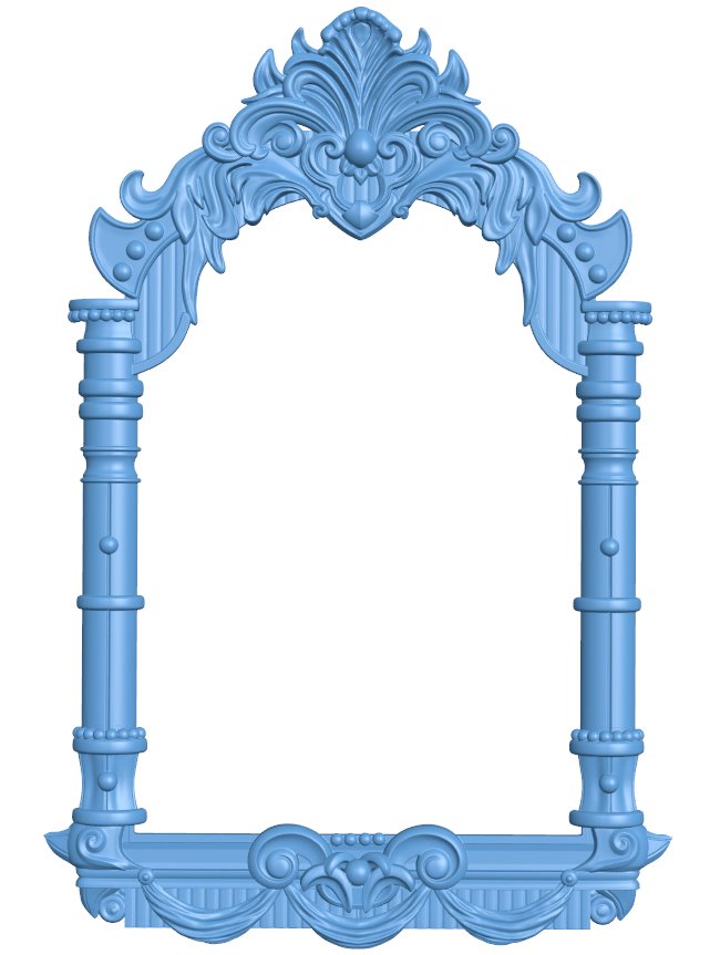 Picture frame or mirror T0012196 download free stl files 3d model for CNC wood carving