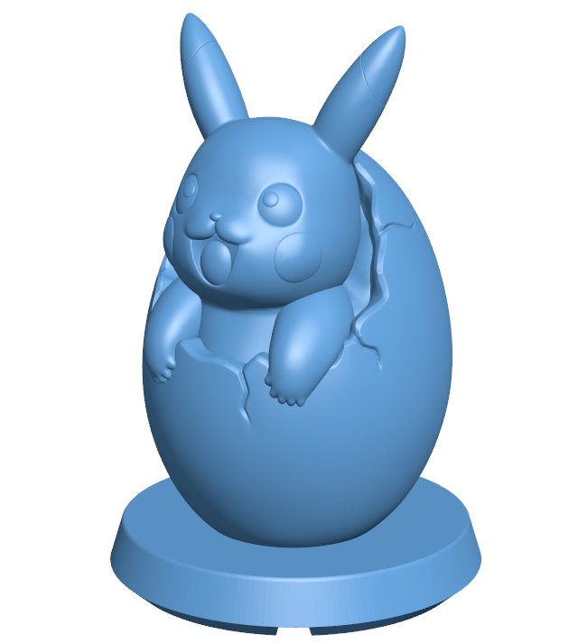 Pikachu - pokemon B0012336 3d model file for 3d printer