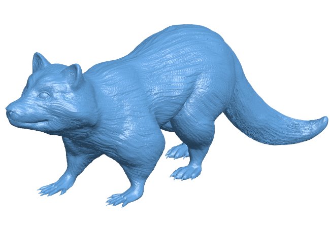 Raccoon B0012324 3d model file for 3d printer