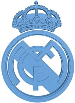 Real Madrid Logo T0011917 download free stl files 3d model for CNC wood carving