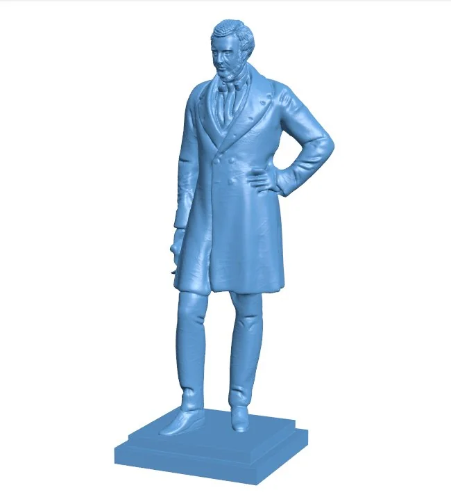 Robert Stephenson Statue at Euston Station, London B0012410 3d model file for 3d printer