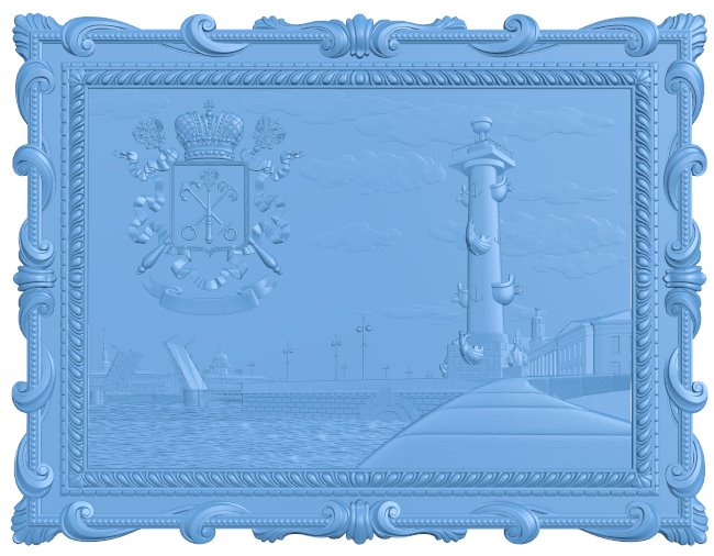 Saint Petersburg painting T0011958 download free stl files 3d model for CNC wood carving