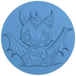 Sweet Dragon T0011978 download free stl files 3d model for CNC wood carving