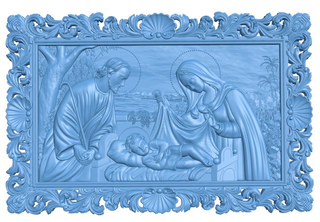 The day Jesus was born T0012000 download free stl files 3d model for CNC wood carving