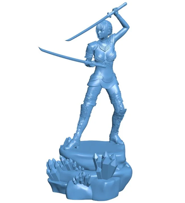 The girl is learning fencing B0012347 3d model file for 3d printer