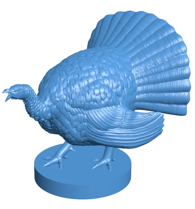 Turkey B0012457 file Obj or Stl free download 3D Model for CNC and 3d printer