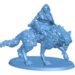 Wolf And Girl B0012454 3d model file for 3d printer