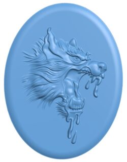 Wolf painting T0012040 download free stl files 3d model for CNC wood carving