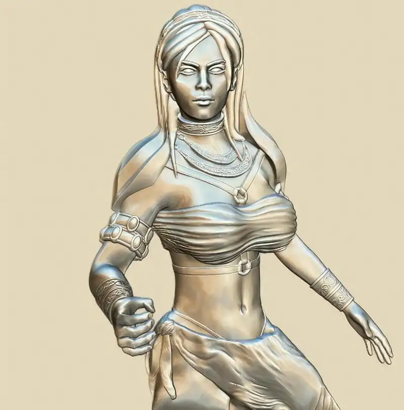 Female Sorceress A007067 download free stl files 3d model for CNC wood