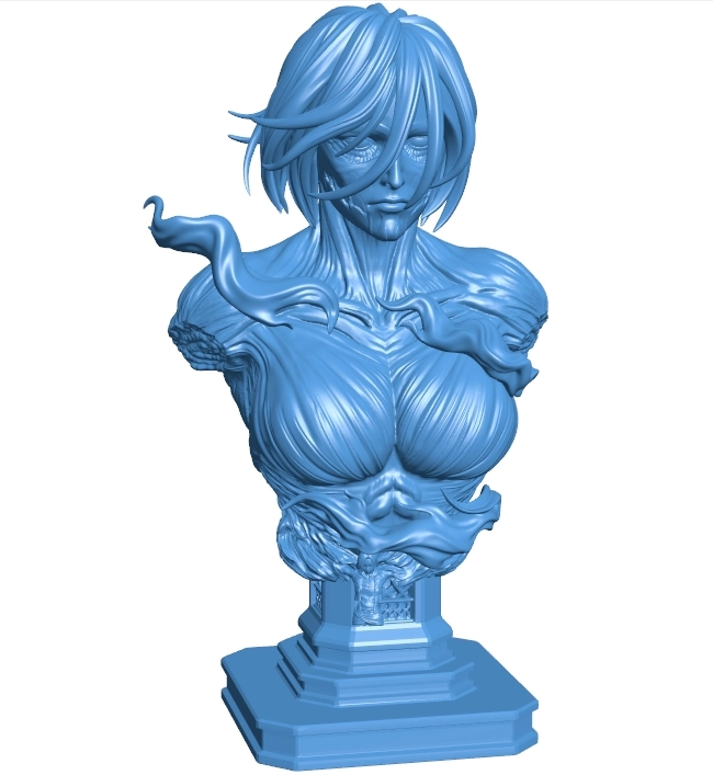 Female titan bust B0012557 3d model file for 3d printer