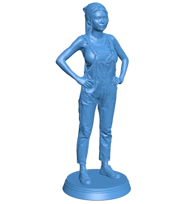 Female worker bland B0012528 3d model file for 3d printer